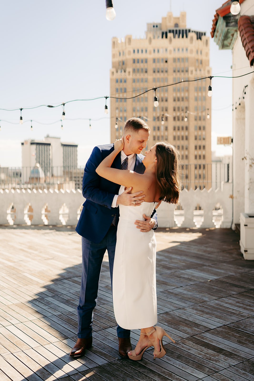 Elegant Engagement Session at St. Anthony Hotel, TX