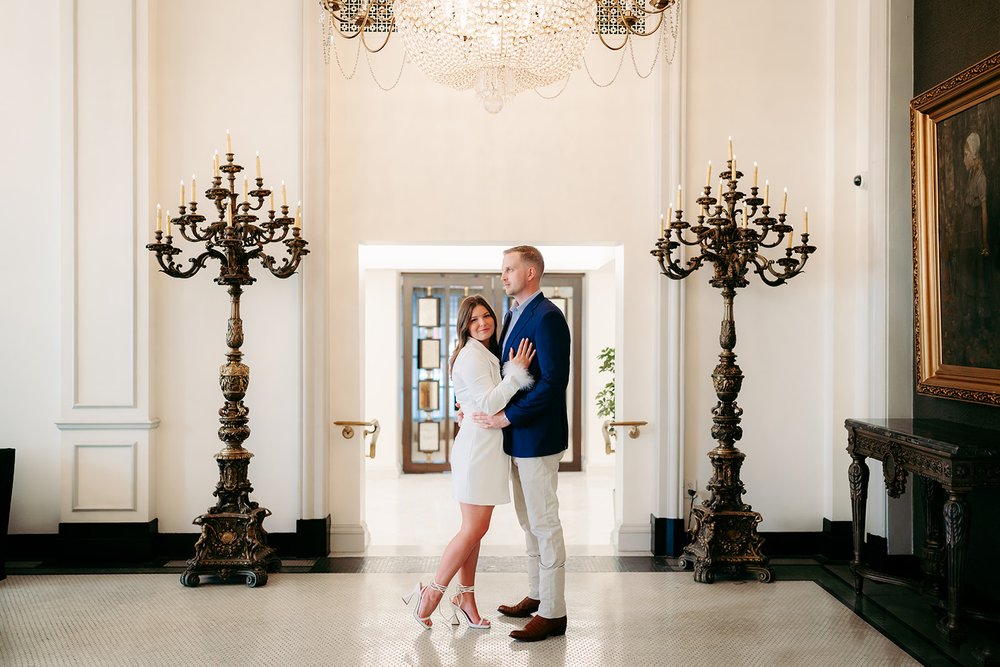 Elegant Engagement Session at St. Anthony Hotel, TX