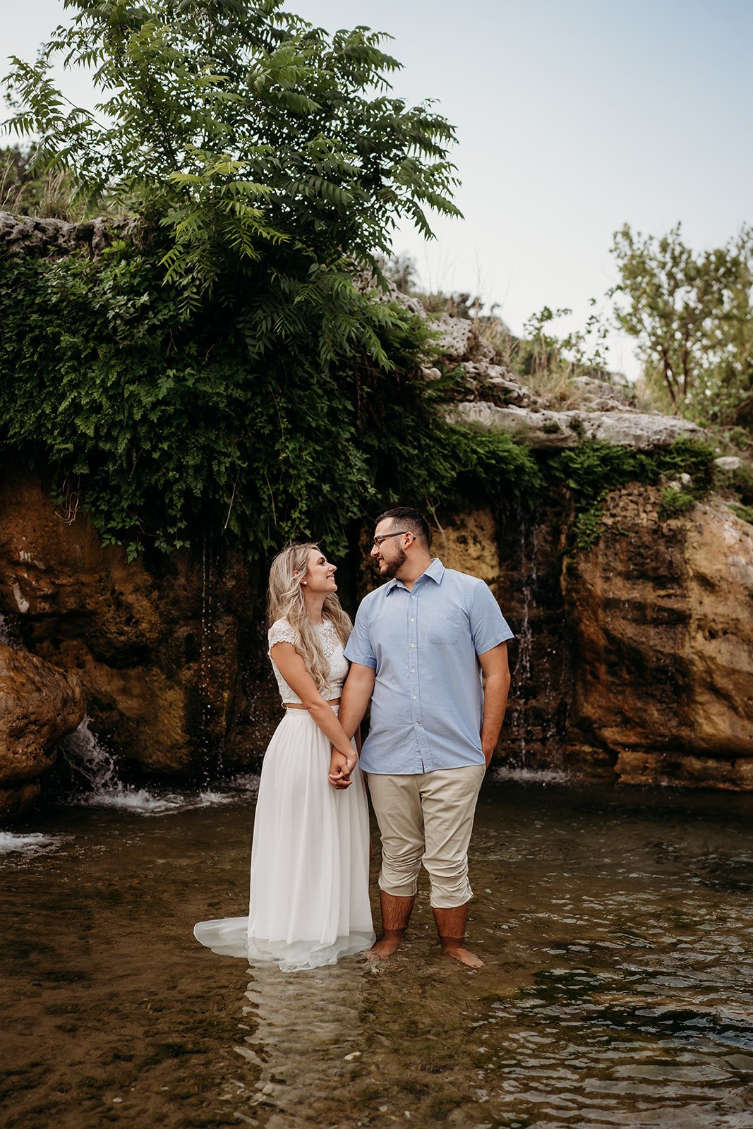 Romantic Summer Engagement Session at Riding River Ranch