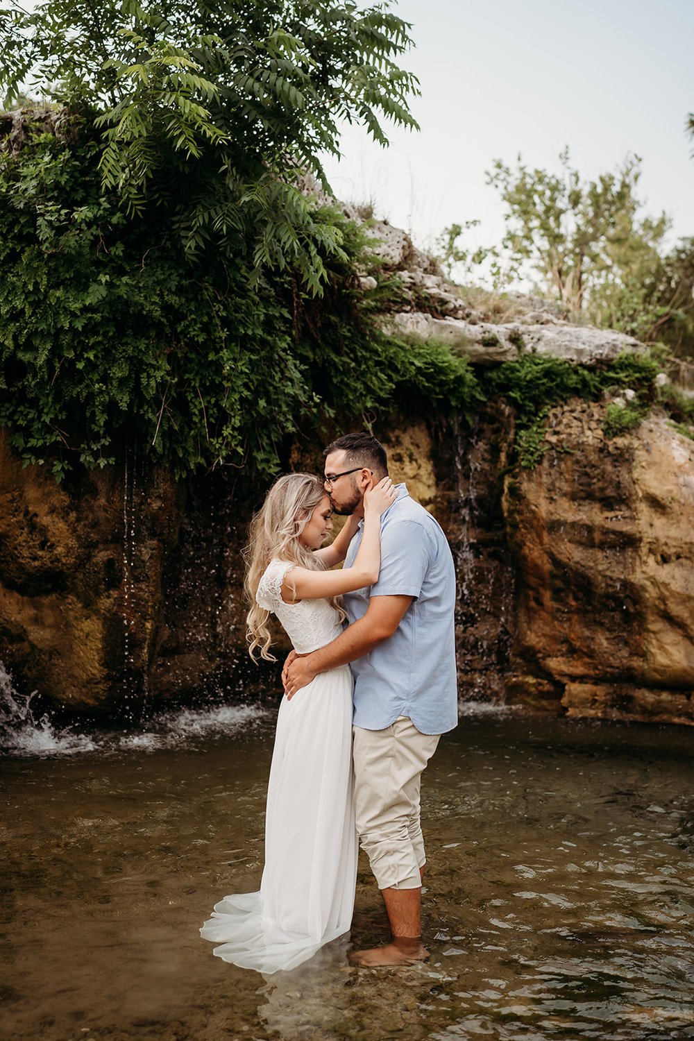 Romantic Summer Engagement Session at Riding River Ranch