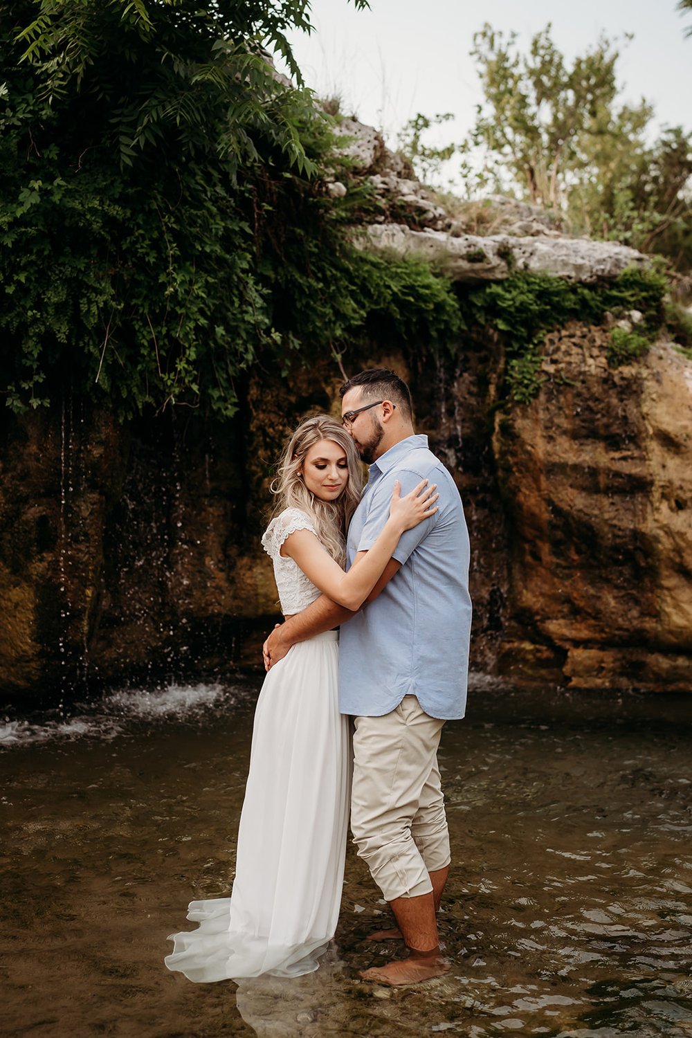 Romantic Summer Engagement Session at Riding River Ranch