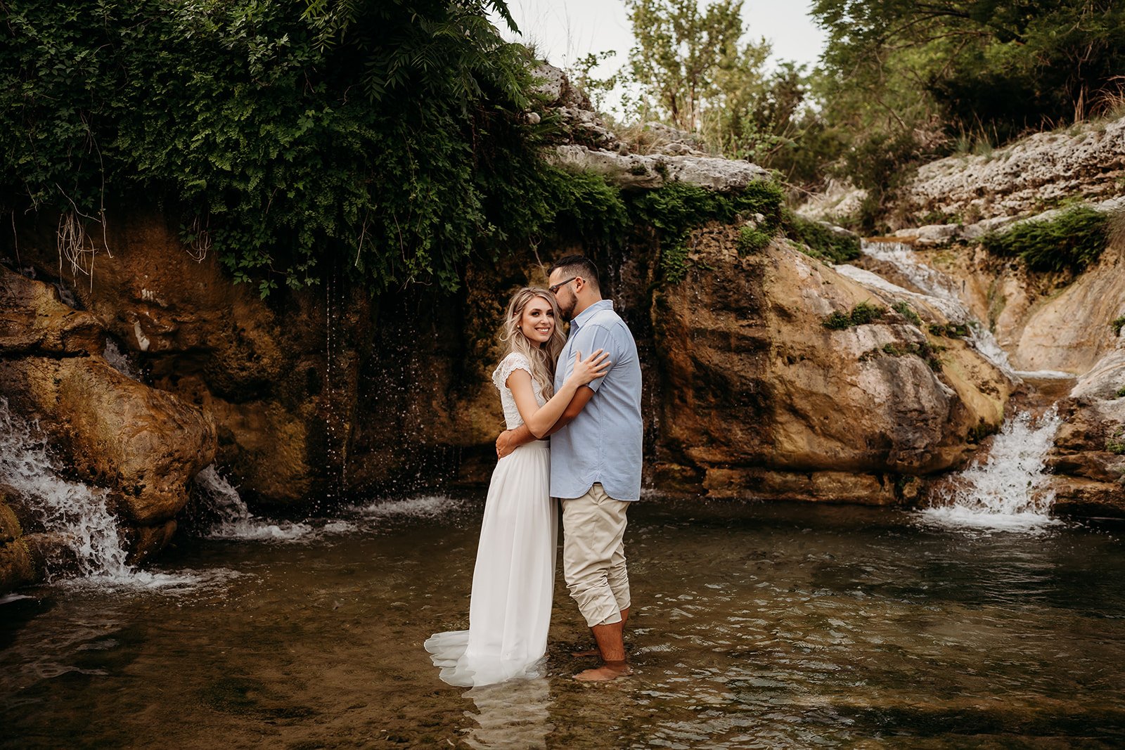 Romantic Summer Engagement Session at Riding River Ranch