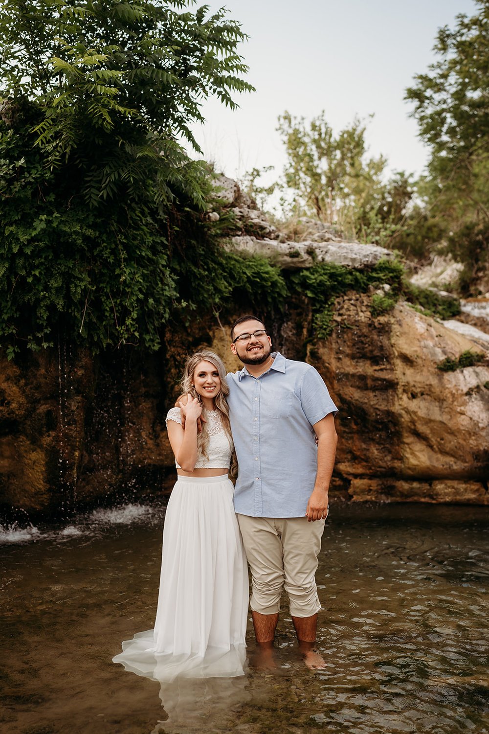 Romantic Summer Engagement Session at Riding River Ranch