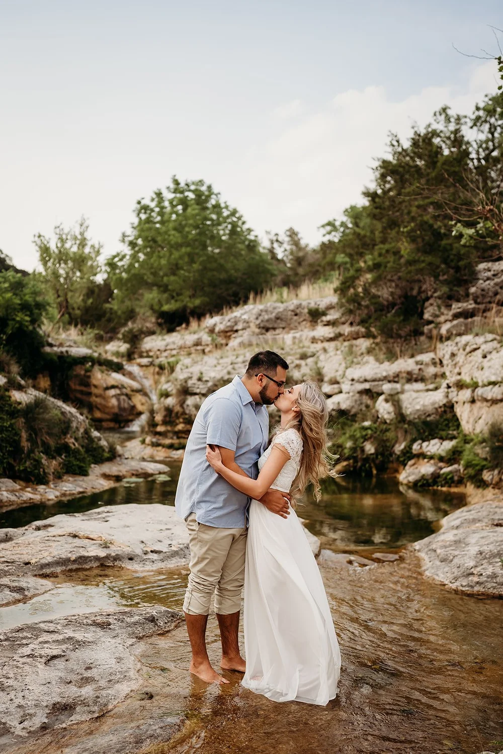 Romantic Summer Engagement Session at Riding River Ranch