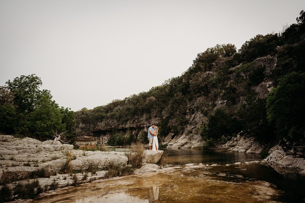 Romantic Summer Engagement Session at Riding River Ranch