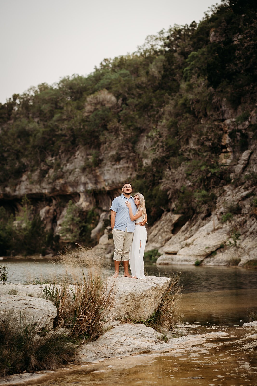 Romantic Summer Engagement Session at Riding River Ranch