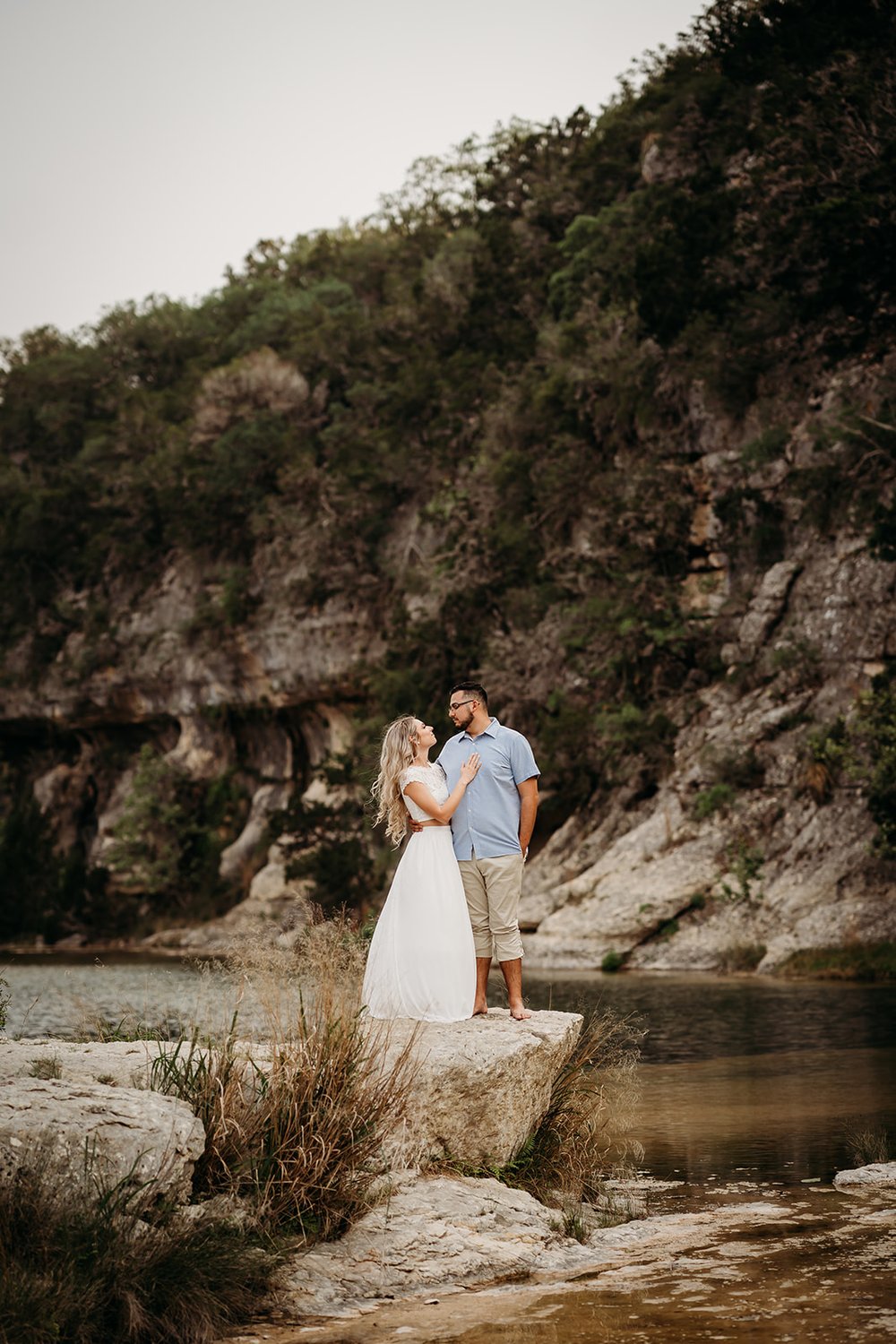 Romantic Summer Engagement Session at Riding River Ranch