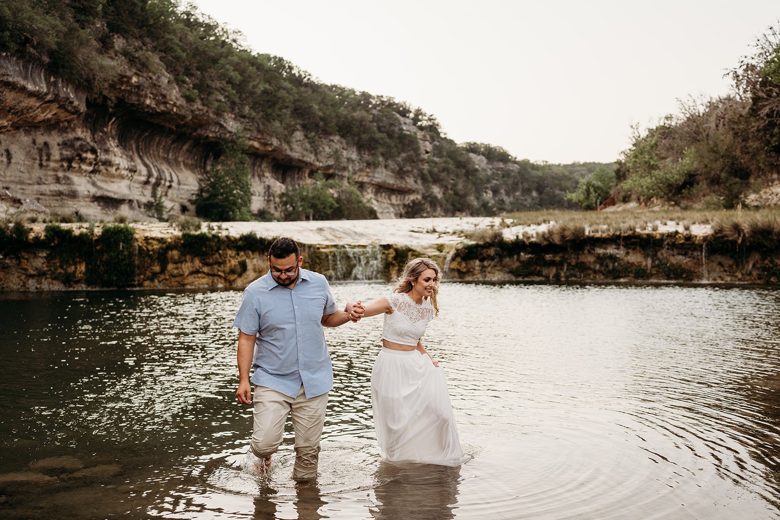 Romantic Summer Engagement Session at Riding River Ranch