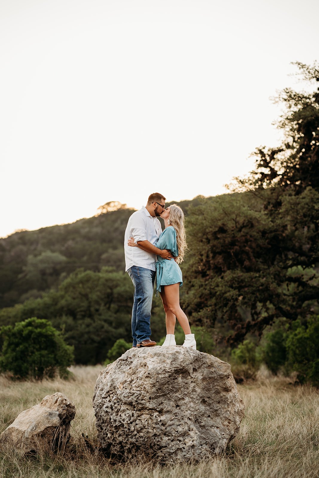 Romantic Summer Engagement Session at Riding River Ranch