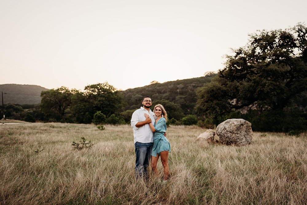 Romantic Summer Engagement Session at Riding River Ranch