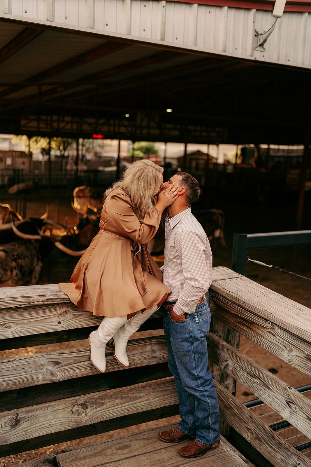 Western Themed Engagement Session at The Fort Worth Stockyards