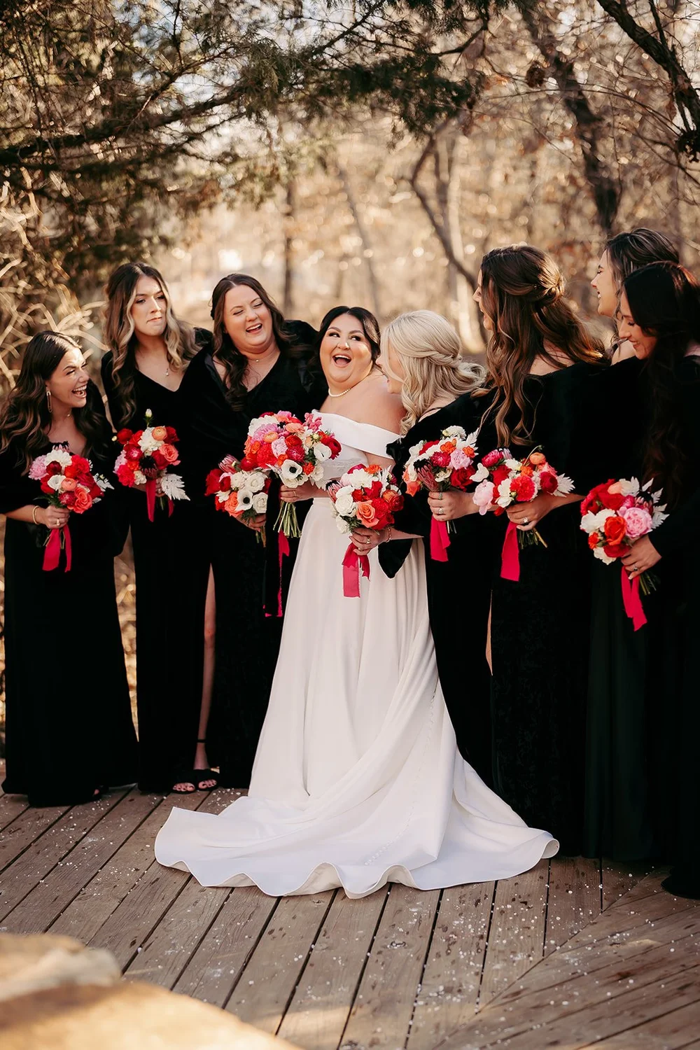 Woodsy Winter Wedding at Merrick Hollow in Wellston, OK