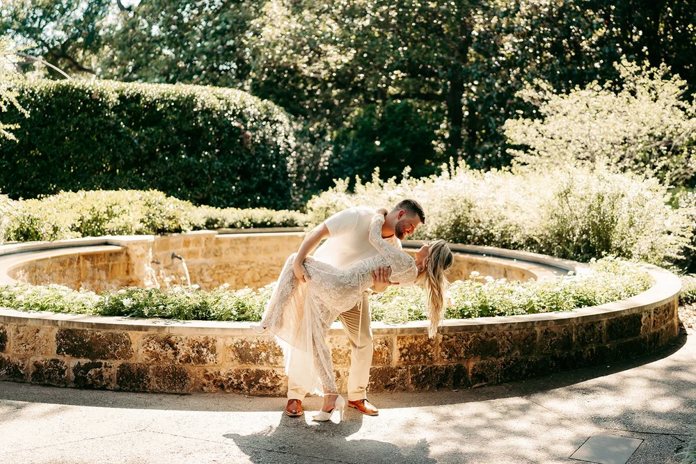 Whimsical Engagement Session at Dallas Arboretum