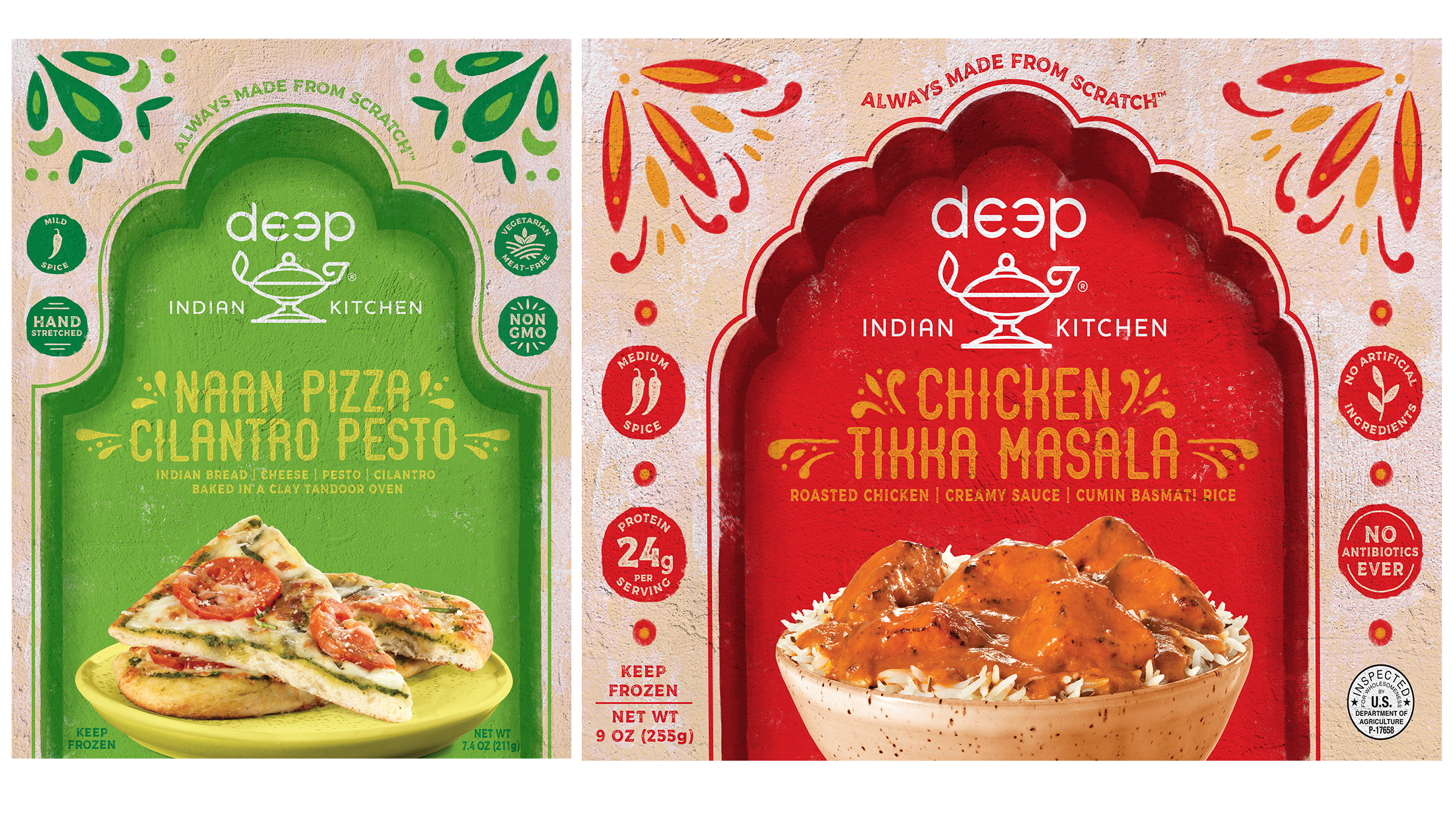 Deep Indian Kitchen packaging - design by Interact Brands