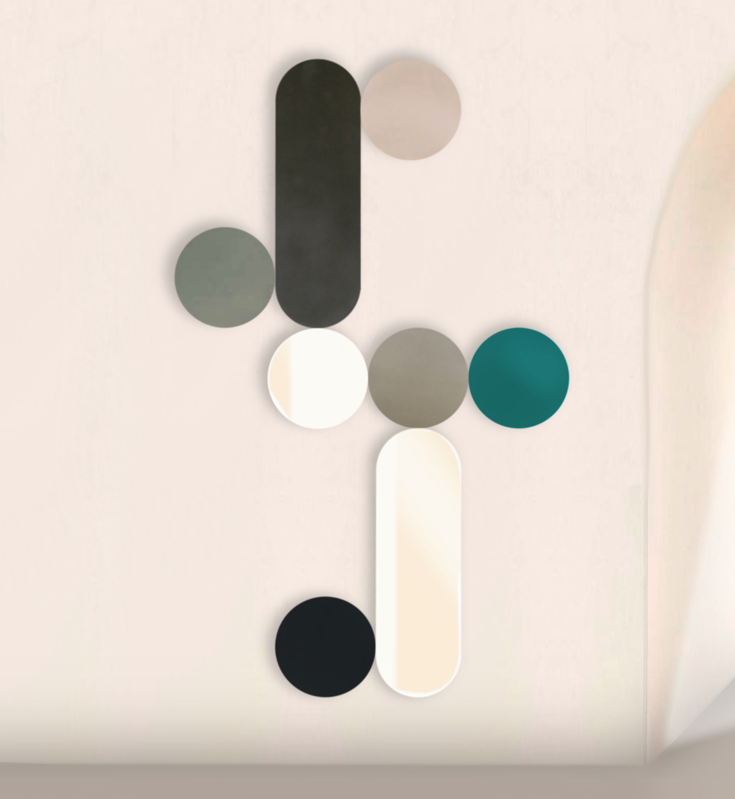 CONVERSATION B Sculpture Miroir