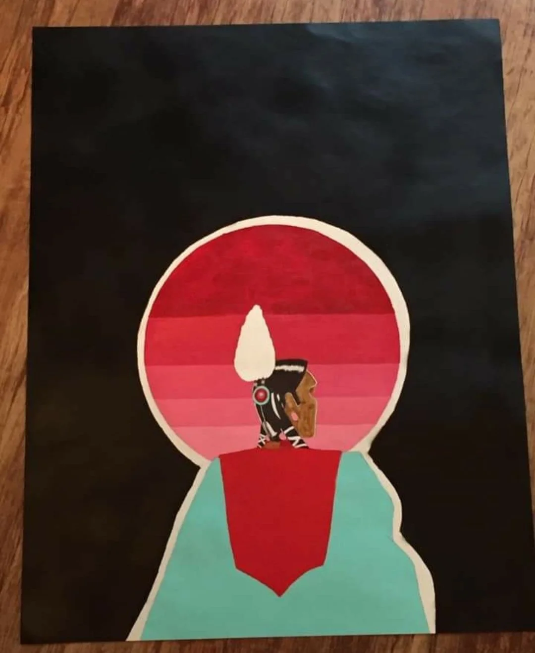 "Fancy Shawl Dancer" Acrylic. Stencil. All rights reserved.