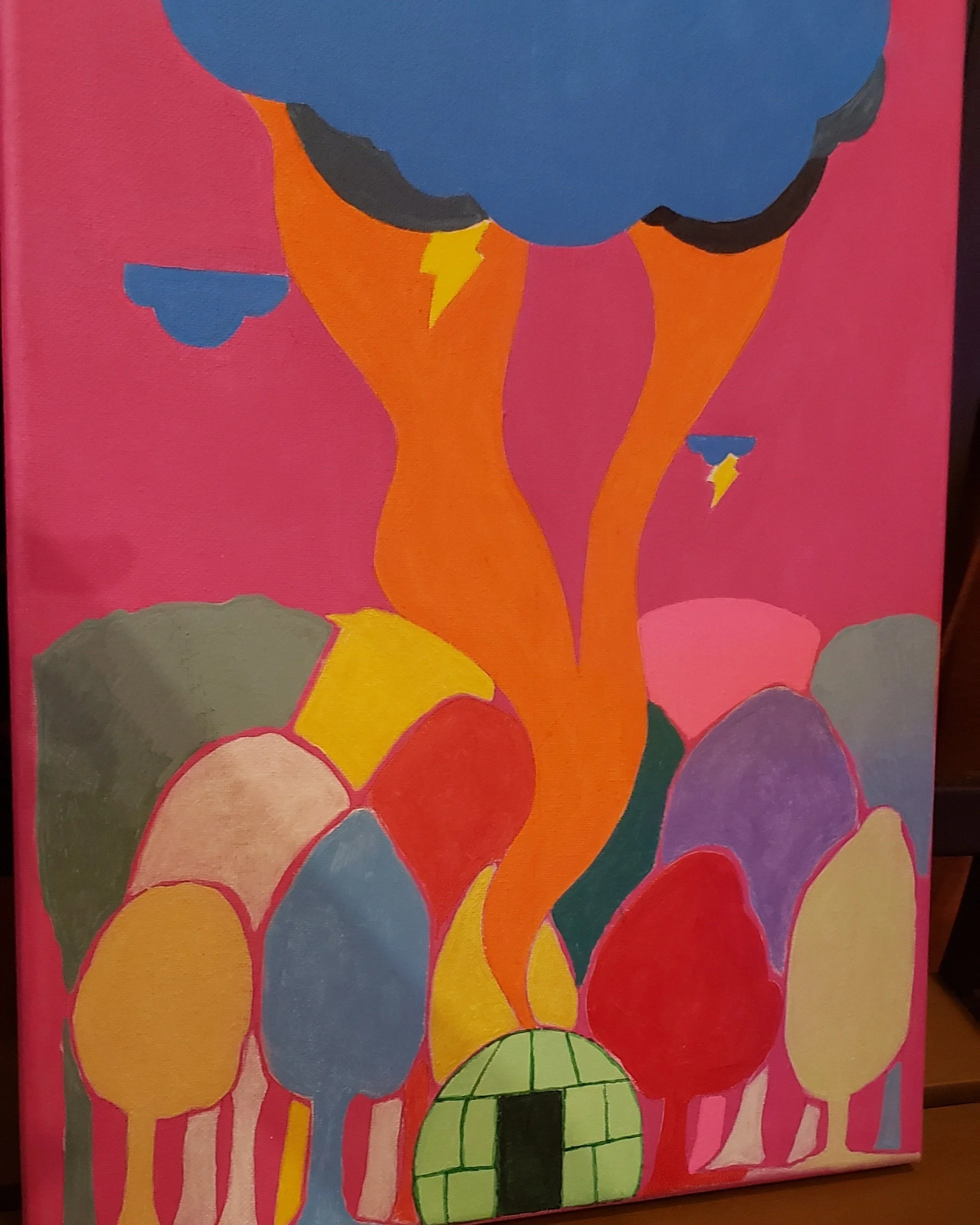 "Dream Home". Acrylic on canvas. All rights reserved.