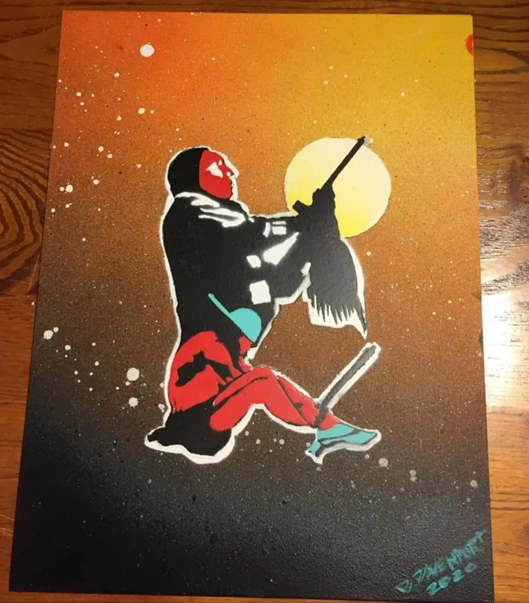 "Prayer" Old way, New generation. Acrylic. Stencil. All rights reserved.