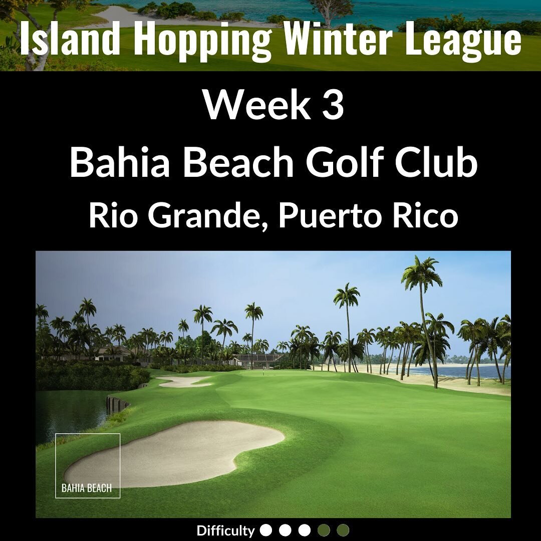 A beautiful Robert Trent Jones Jr. course awaits for our third week. Welcome to Bahia Beach Endless Rounders. #trackmansimulator