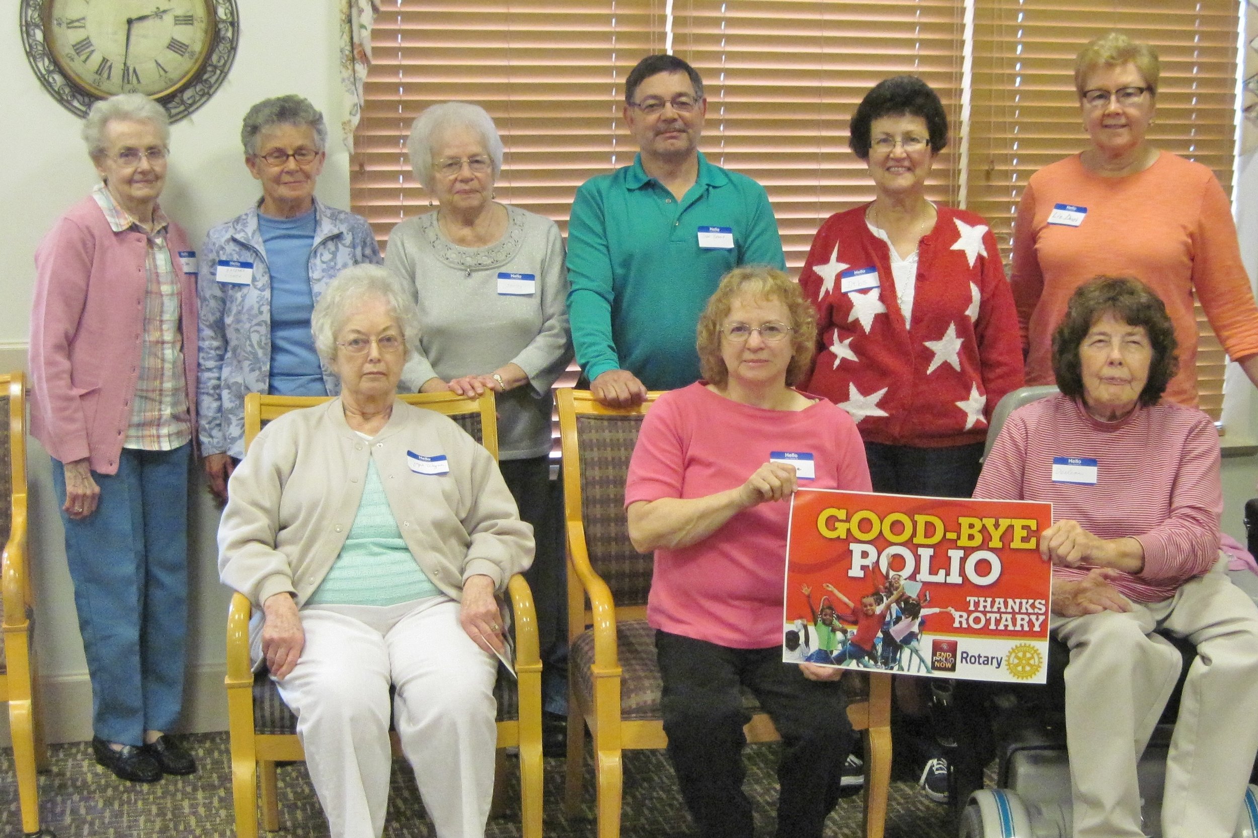  Hanover, PA Post-Polio Support Group supporting Rotary International’s efforts to eradicate polio, 2016 