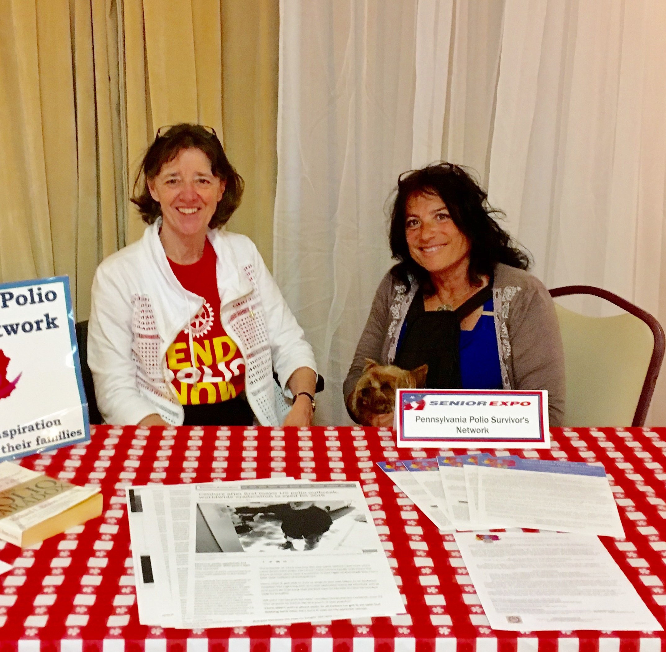  Survivors Carol Ferguson and Donna Aragon exhibiting at PA Sen. Tomlinson Senior Expo,  2016  