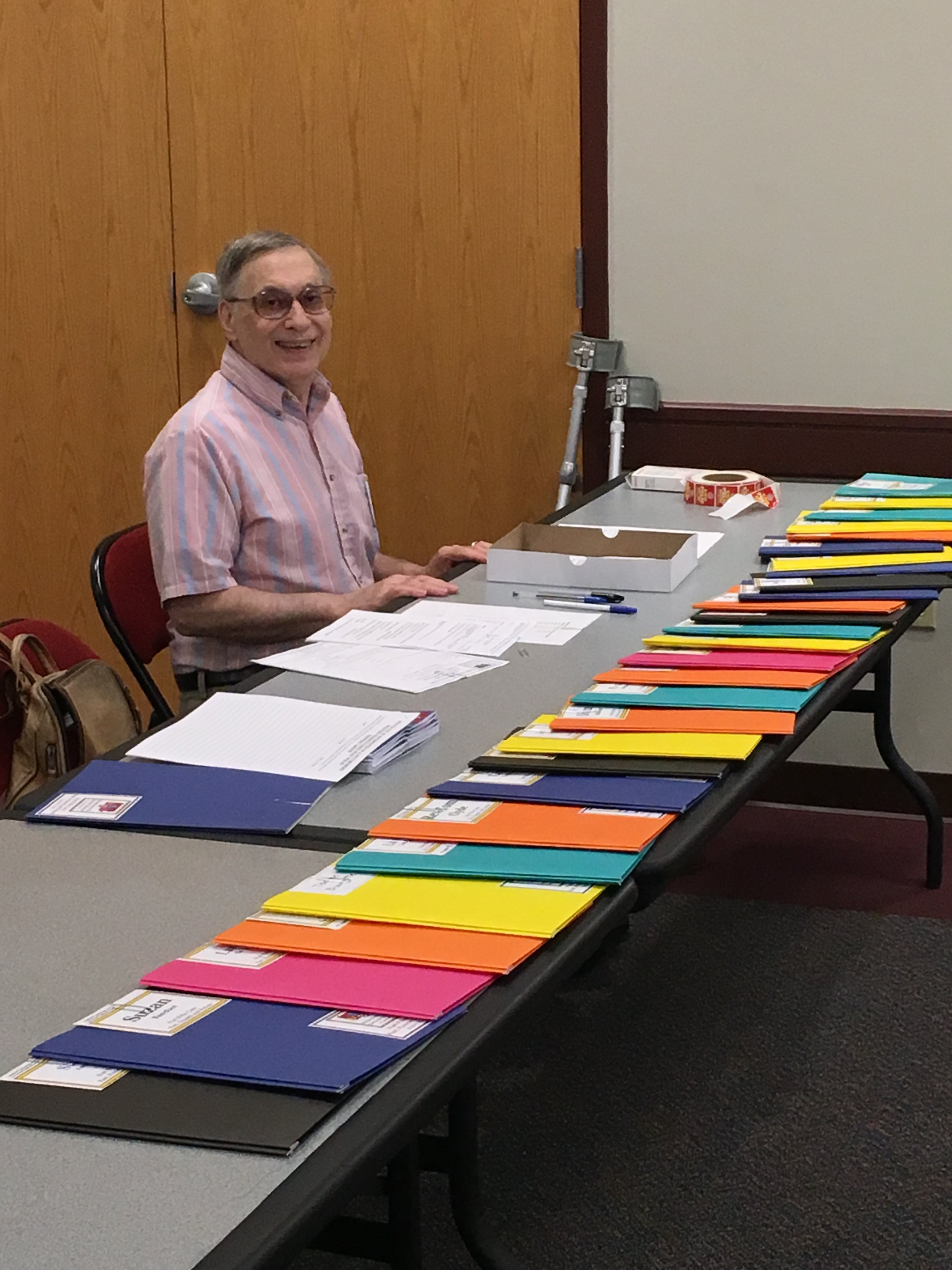  Survivor Joe Randig is ready to greet attendees at the Survivor Conference - Cranberry PA location, 2017 