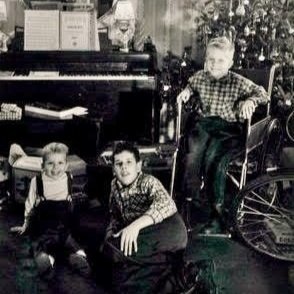 Christmas, 1954 - the 3 of us.