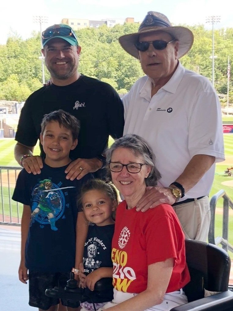 This summer, Ferguson attended a baseball game with her family where she threw the first pitch in support of Rotary International’s advocacy to end polio.