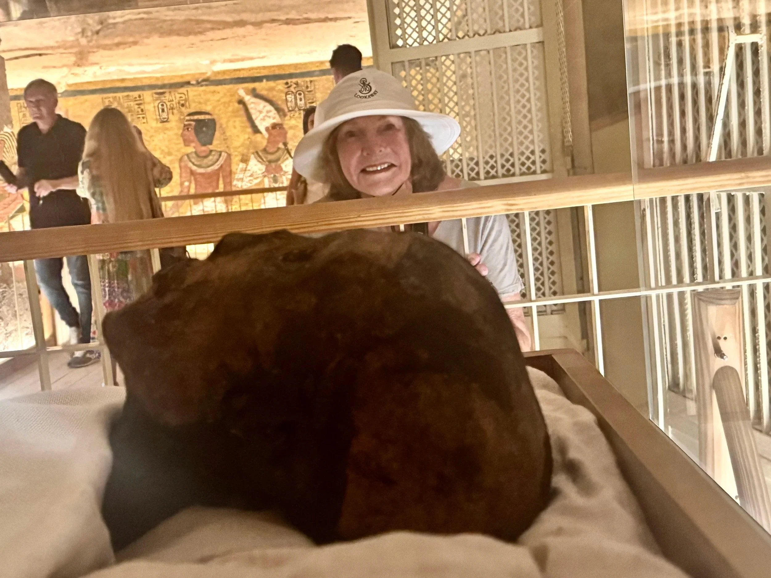  The author with Siptah’s mummy at the National Museum of Egyptian Civilization,  in Cairo 