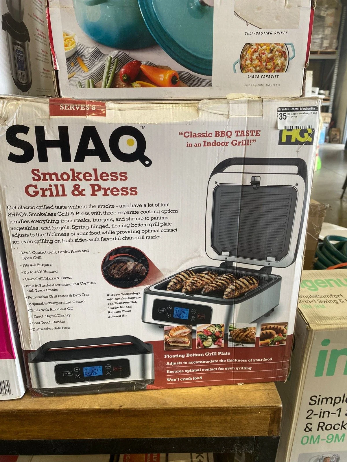 shaq's smokeless grill and press