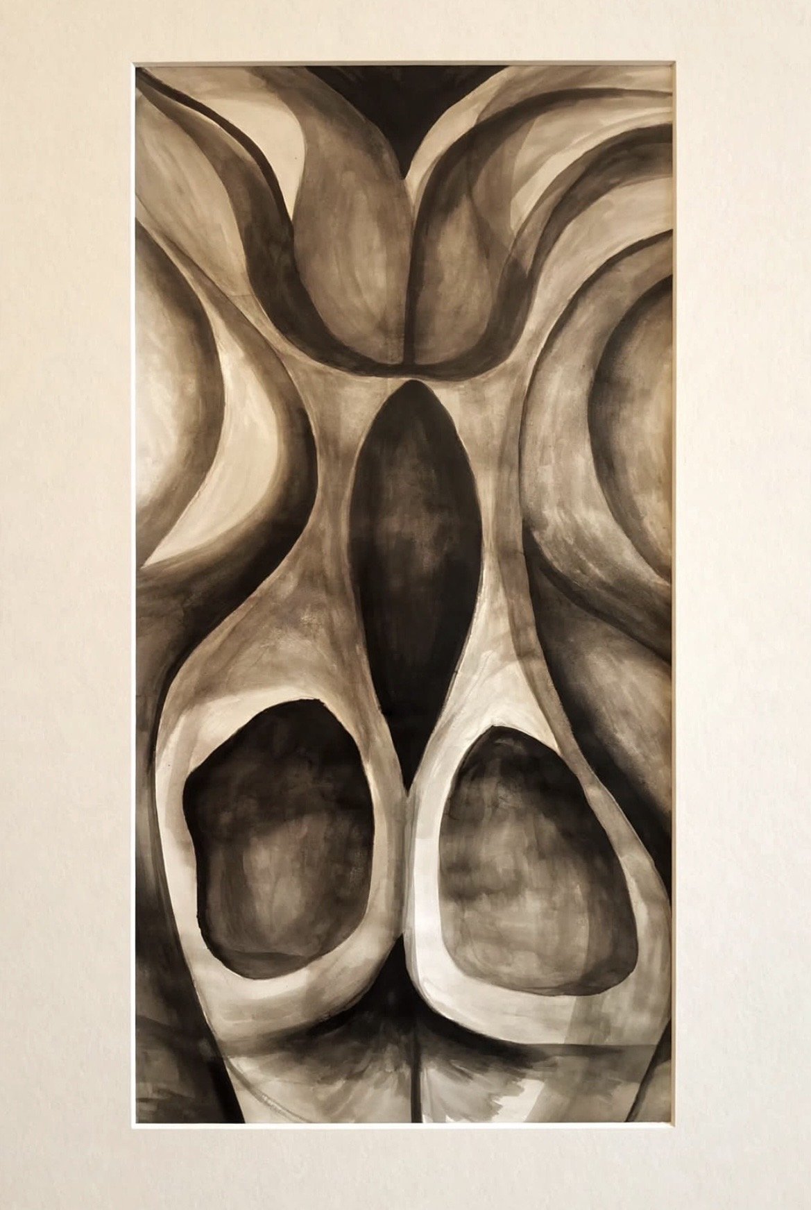 The Body as Cave installed monumental cave painting female body Great Mural Cave style Fabio Esteban studio NYC