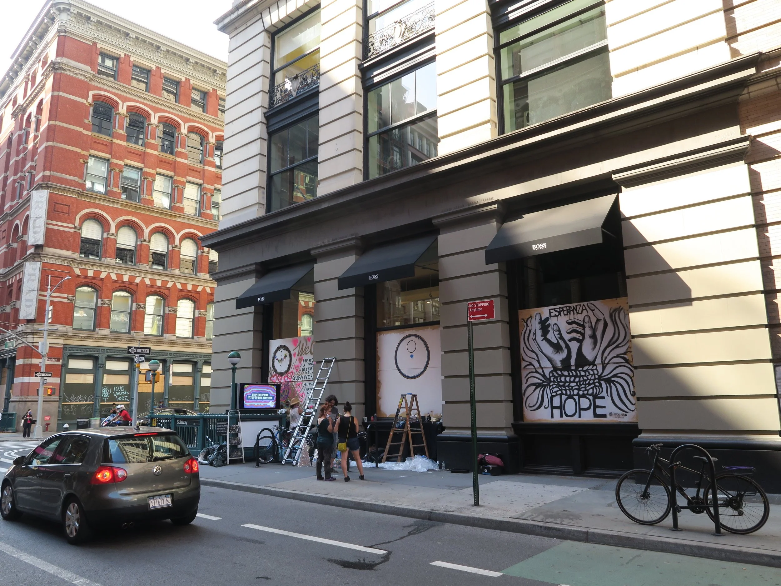 Esperanza/Hope - Plywood and Acrylic paint, SoHo, NYC 6/30/2020