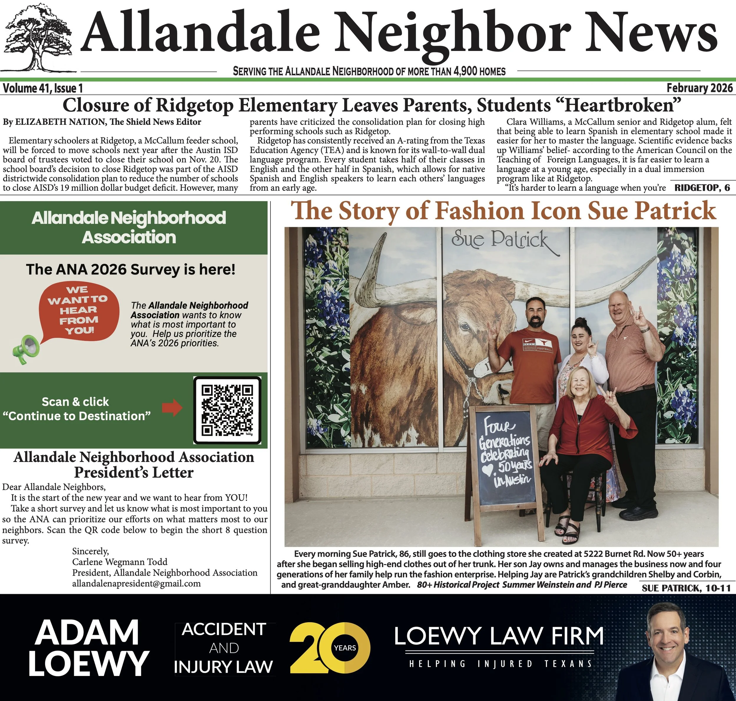 February 2026, ANA Newsletter