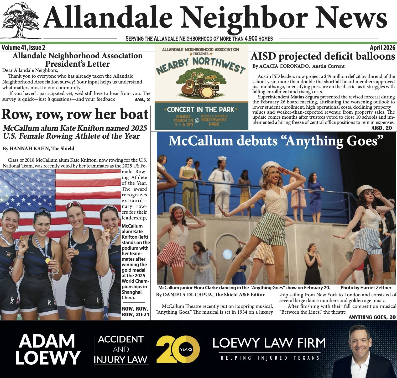 April 2026, ANA Newsletter