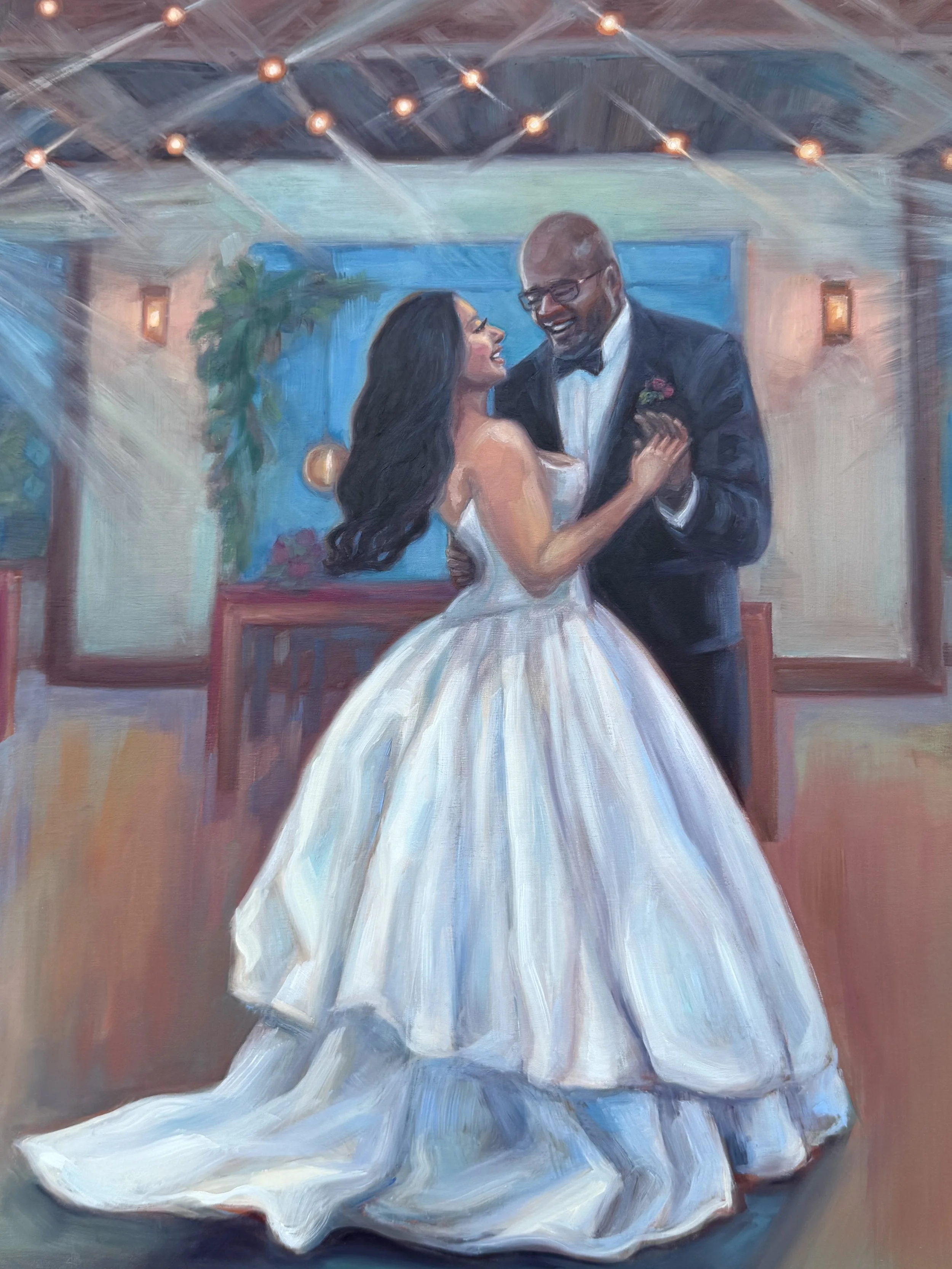 First Dance - Johanna & Brian at The Cotton Gin, 24 x 24"