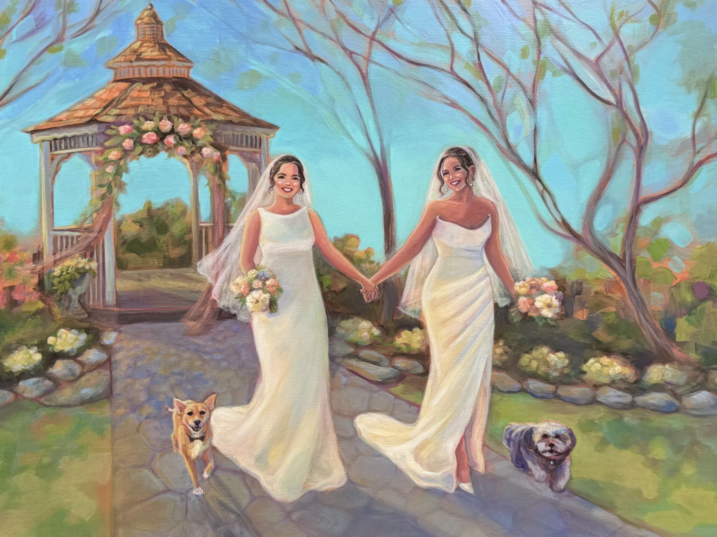 Two Brides - Tiffany & Erin at Lillian Gardens, 24 x 36"