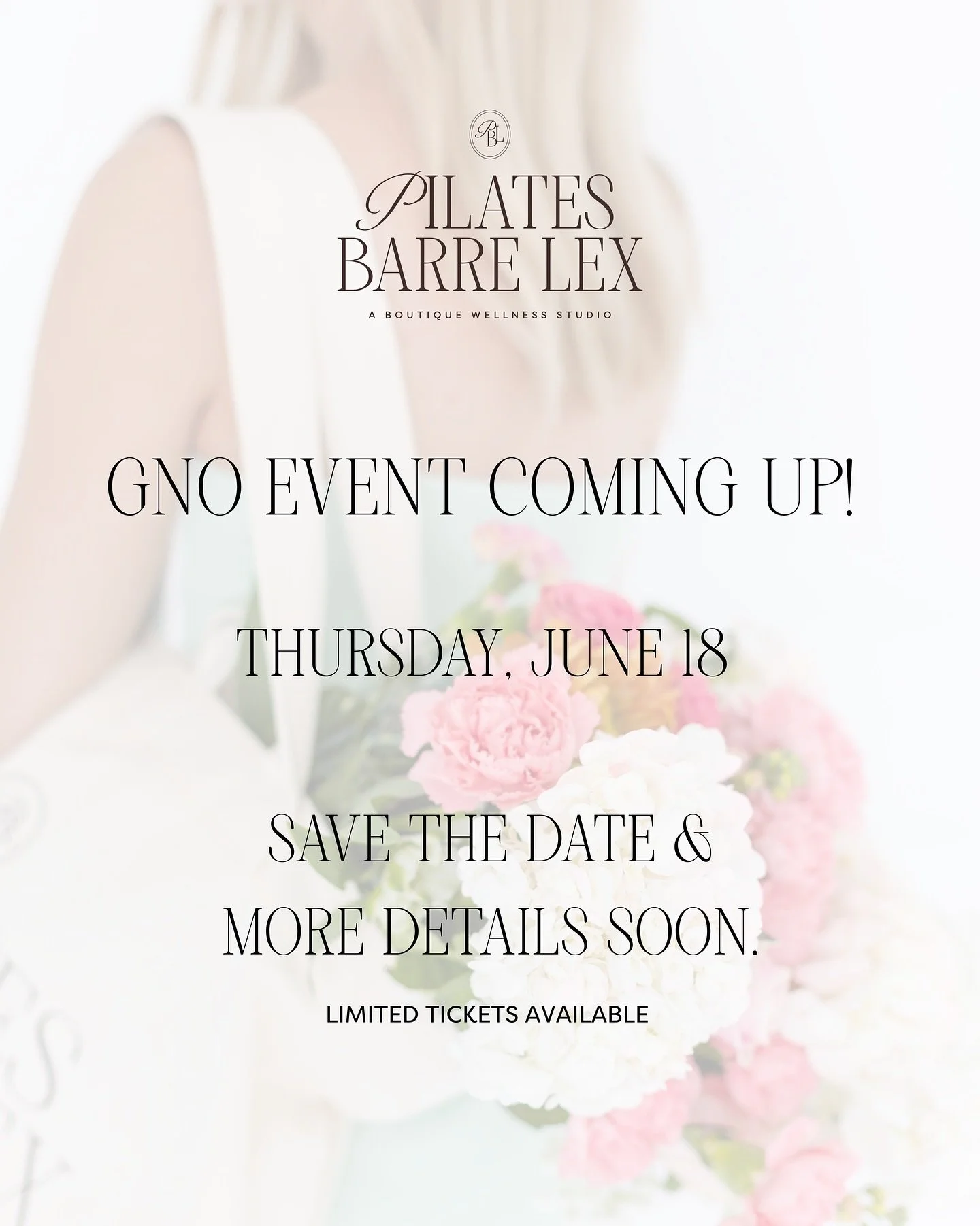 Something special is on the horizon&hellip; Send this to your bestie! 🤍 Join us for a Pilates Barre Lex Girls Night Out &mdash; an evening designed to bring our community together in the most intentional, elevated way. Think connection, movement, an