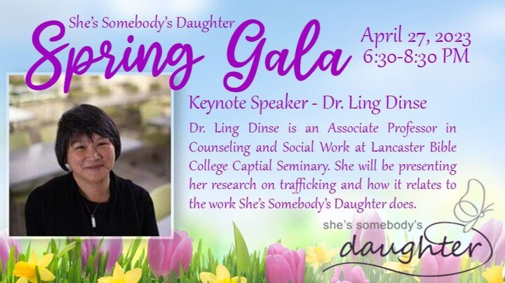 We are excited to hear from Dr. Ling Dinse as our keynote speaker on April 27! #endtrafficking #endexploitation #loveandhope #erasinglines