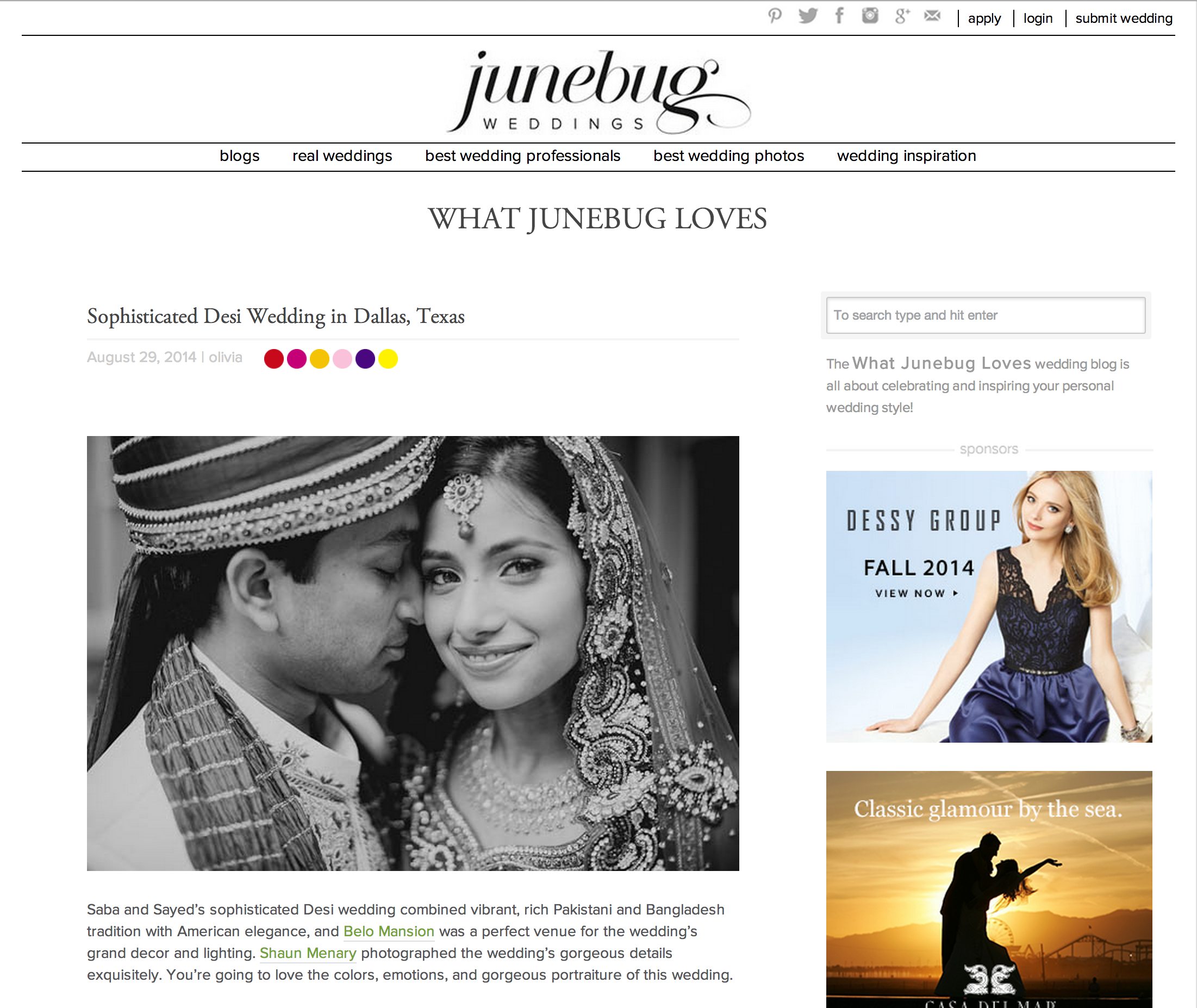 Saba + Sayed • Junebug Weddings Feature