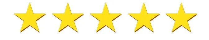 Five yellow stars in a row.