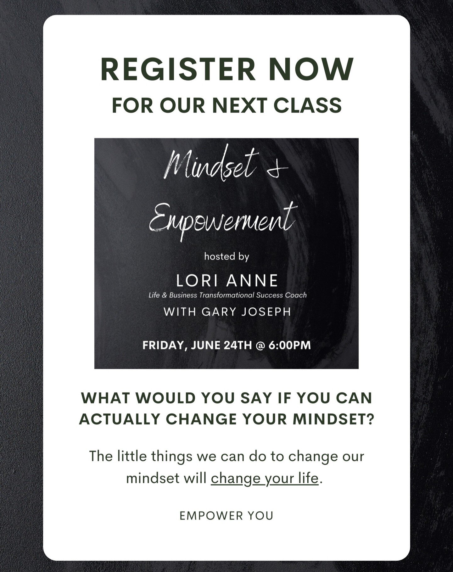 We are just days away from our next class! You don't want to miss it.... click the link in the bio to register today. 

We hope to see you there!