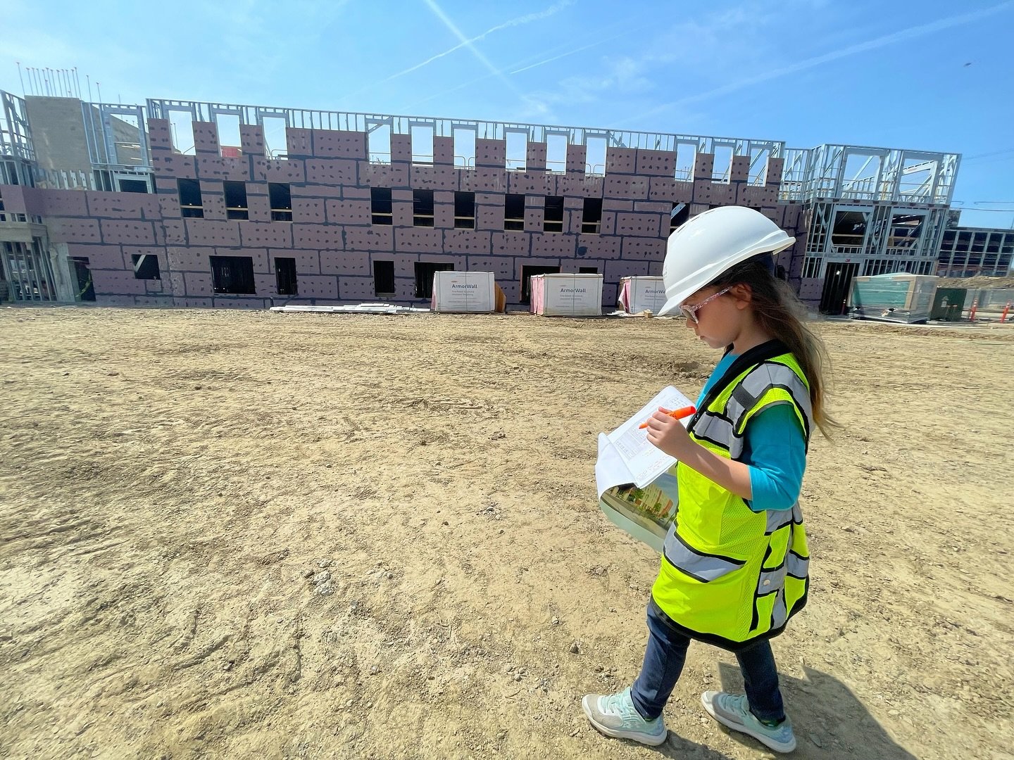Take Your Child to Work Day also means future employment possibilities! 😜 Our amazing project manager, Iliana Limon, brought the best helper to the NewCourtland Clearfield Apartments site yesterday&hellip;her daughter, Sofia! Equipped with a hard ha