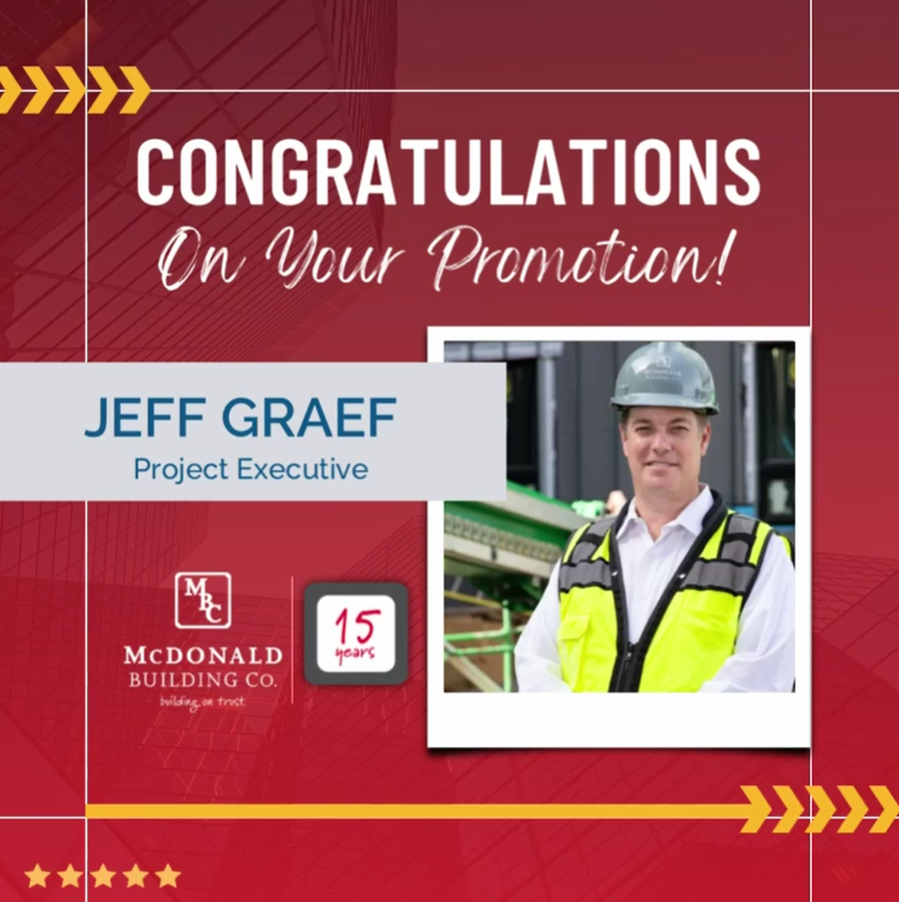 Jeff Graef promoted to Project Executive!