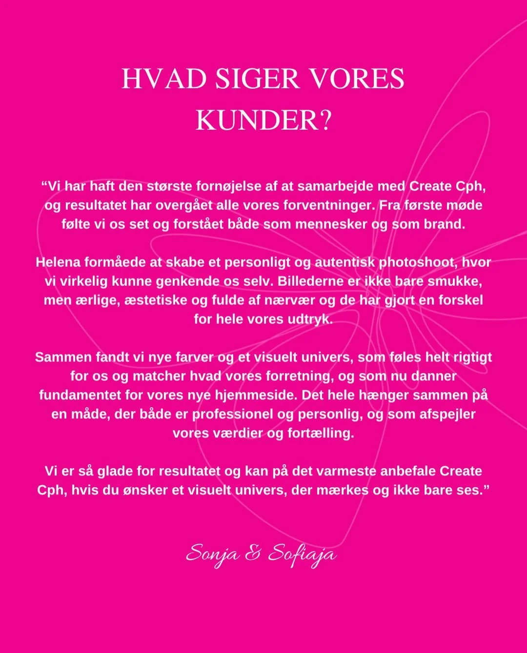 Case: Pigen &amp; Diamanten.

For Pigen &amp; Diamanten har vi skabt et nyt visuelt univers med smukke, unikke billeder og et redesign af hjemmesiden, s&aring; udtrykket i dag afspejler den energi, historie og kvalitet, der ligger bag brandet.

Jeg e