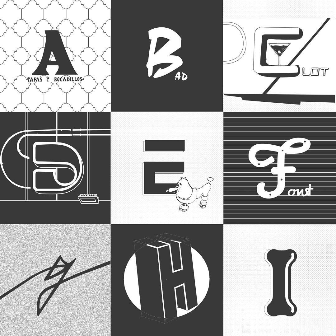 Throwback to my &ldquo;36 Days of Type 2017&rdquo;
&ndash;

My main approach on the letters I designed for this call was driven from the characters I&rsquo;m daily surrounded with and have some meaning to me (maybe for you guys too!)
. 
These are the