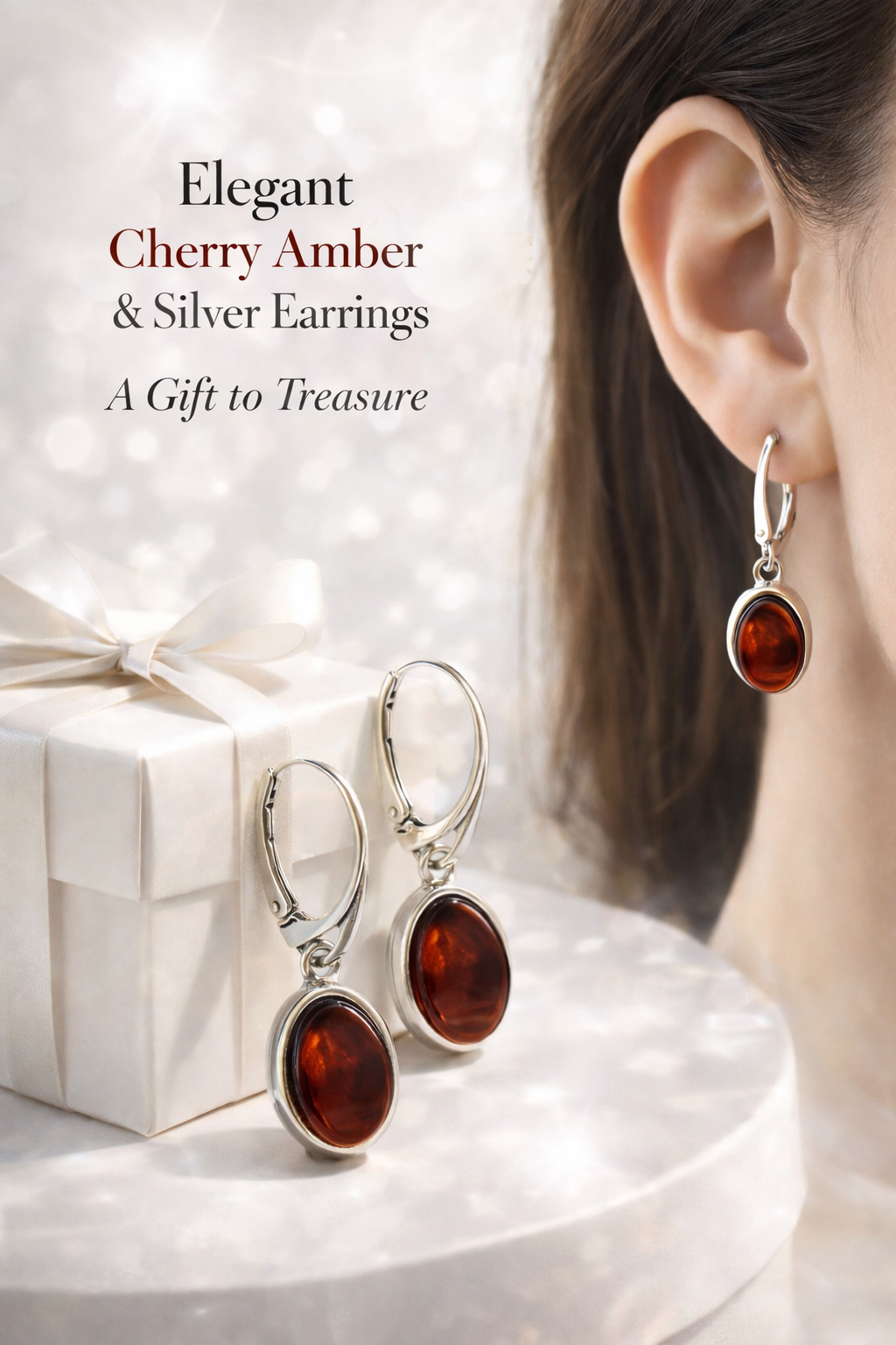 Cherry Amber Earrings