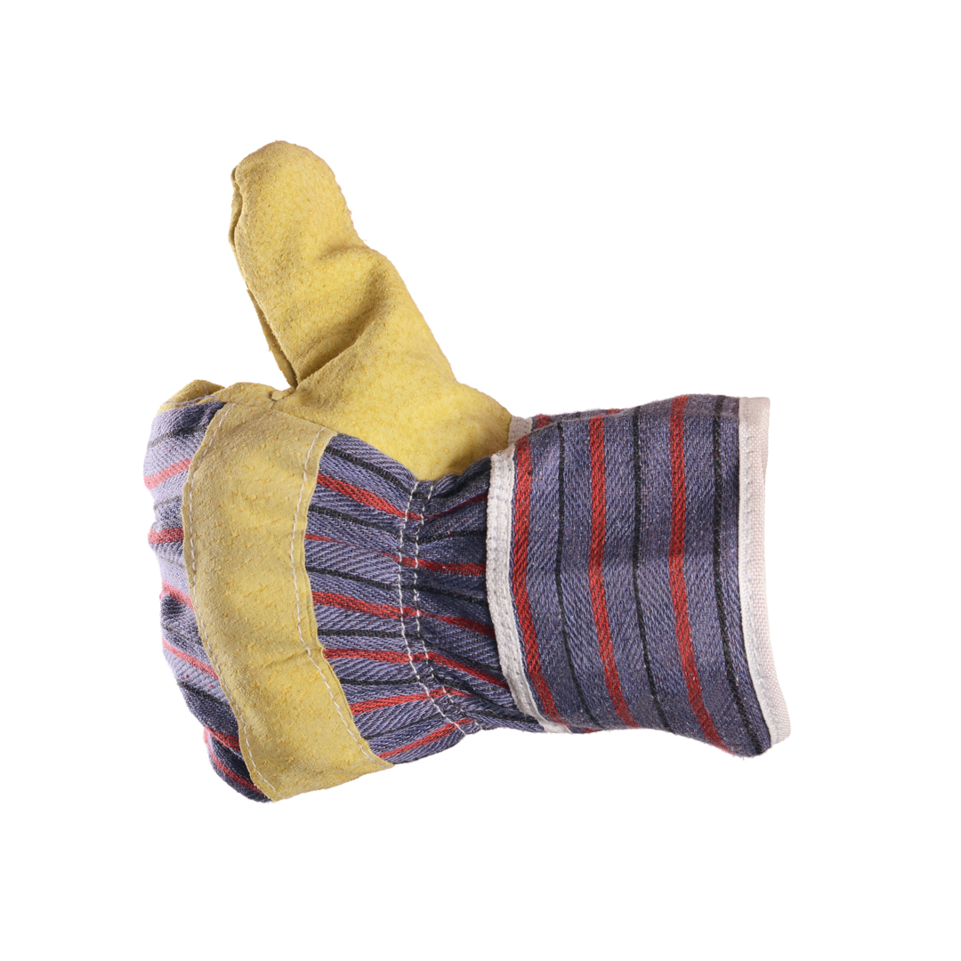 Work glove giving thumbs up