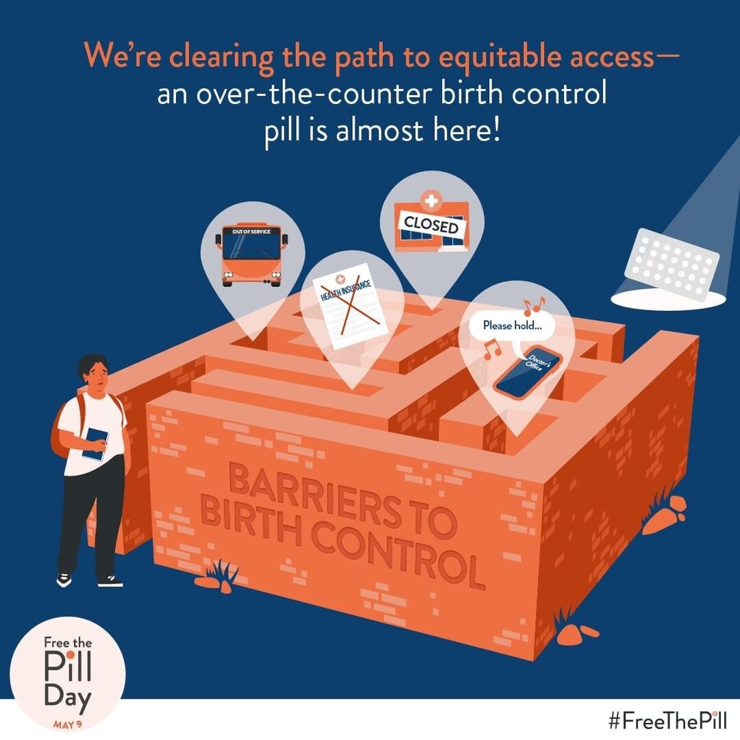 There are SO MANY barriers to getting a prescription for birth control pills, including: 

💰 Cost of a heath care provider visit 
➡️ Insurance coverage 
🚍 Transportation 
➡️ Access to childcare 
💼 Time off work 
⏰ Limited hours of on-campus clinic