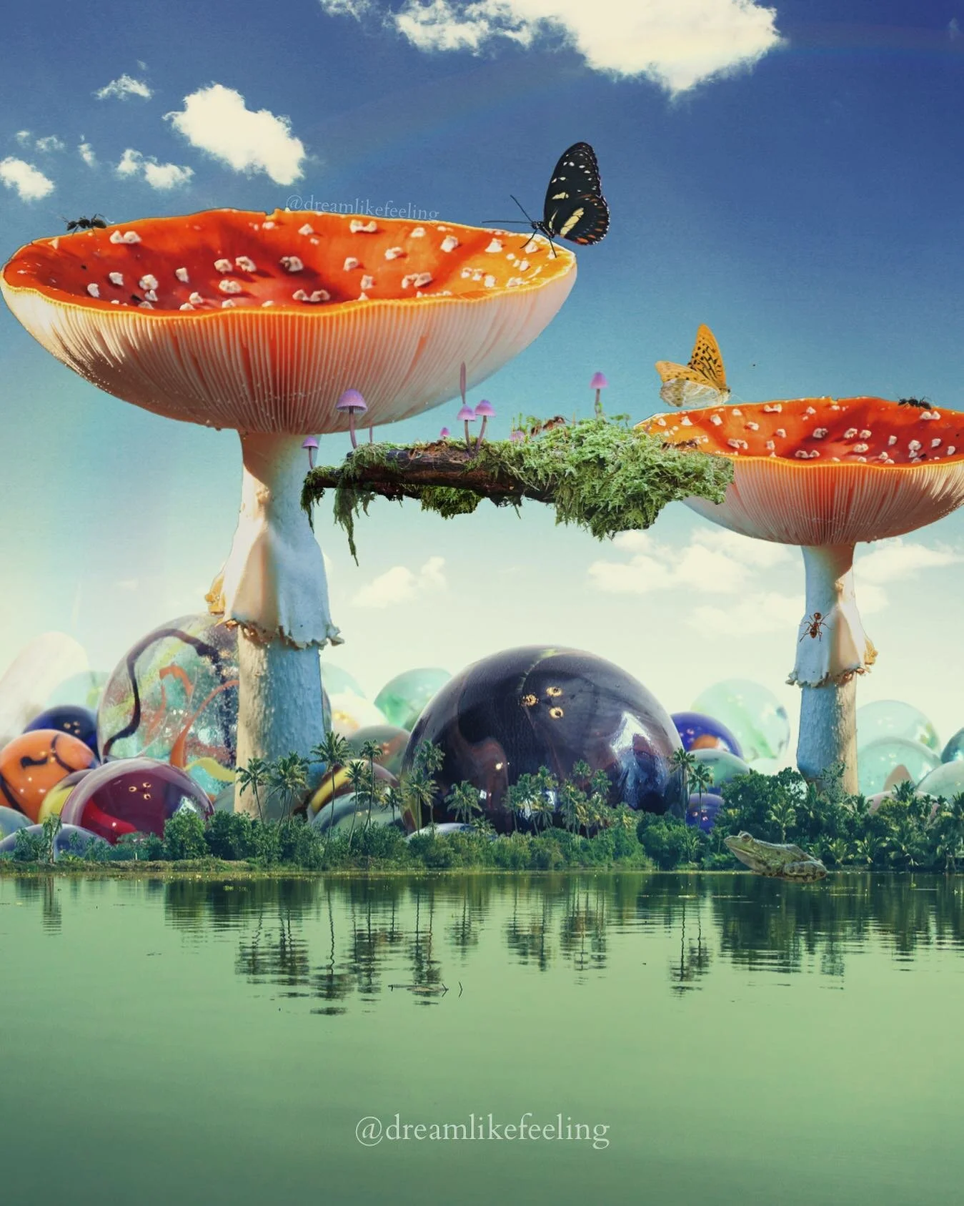 Mushroom magic
.
&ldquo;The mushroom pushes
Its soft skull
Up through the soil,

Spreads its frail
Ribs into full
Pale bloom,

And floats,
A dim ghost,
Above the tomb

Where an oak's
Old dust lies
Flourishing still.&rdquo;

- Valerie Worth
.

#collag