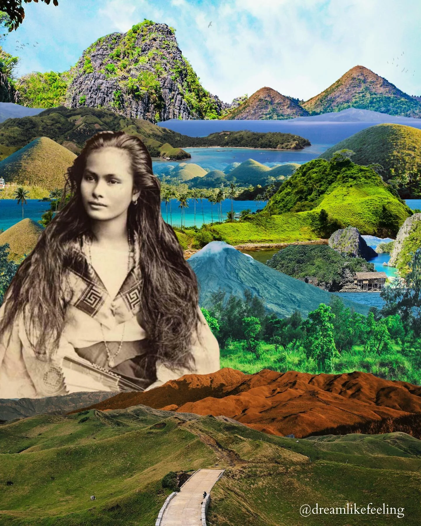 The Beauty of Philippine Island 

&ldquo;The Philippines has a unique history 
With physical charms and beauty; 
Enchanting variety of destiny 
Lead along great prosperity. 

An island emerged at far east, 
First-receiver of sun rays; 
Featuring wide
